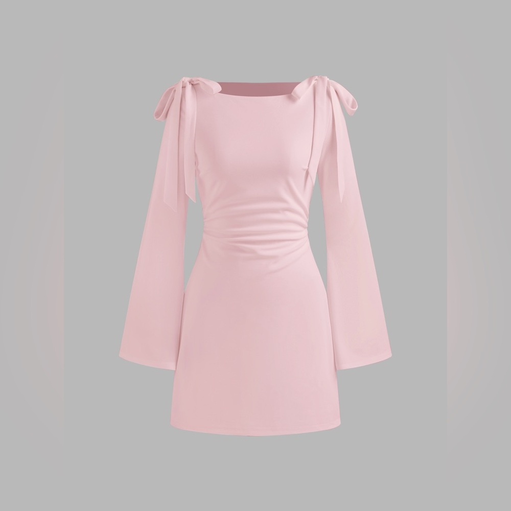 Cider Bowknot Mini Pink Dress NWT